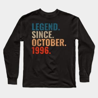 Legend since October 1996 Retro 1996 birthday shirt Long Sleeve T-Shirt